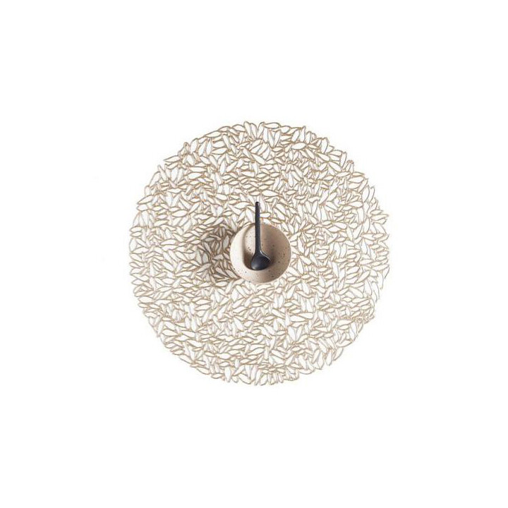 Placemat 15&quot; Pressed Petal Champagne