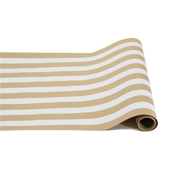 Table Runner Kraft White Classic Stripe 20&quot; x 25&#39;