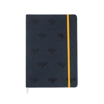 Notebook Faux Leather Bee Print