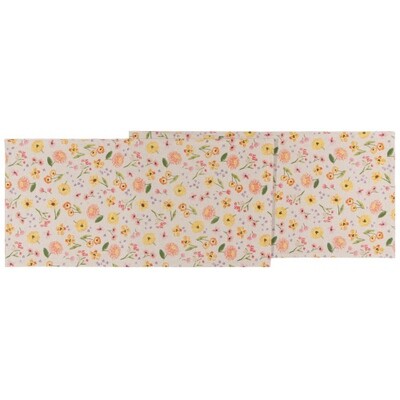 Table Runner Cottage Floral 13x72"
