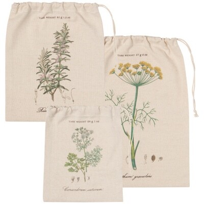 Produce Bag Set Of 3 Garden Herbs