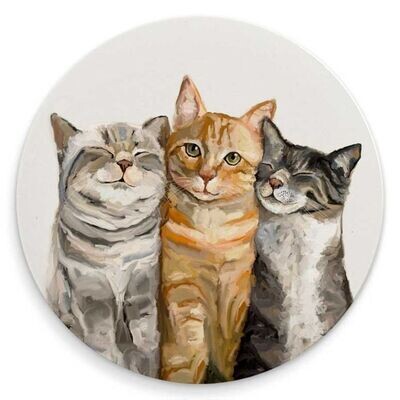 Feline Friends Cat Bunch Set Of 4 Coasters