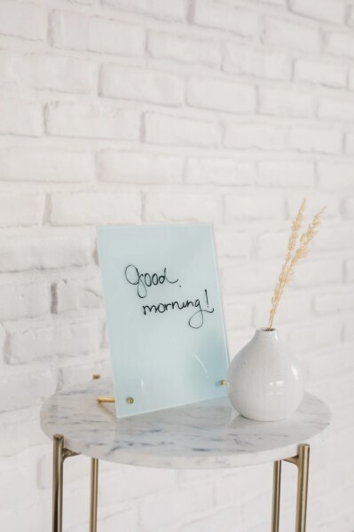 Paris Blue Glass Magnet Board 8x10