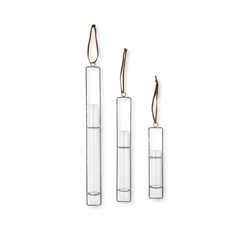Hanging Glass Tube Vases Medium