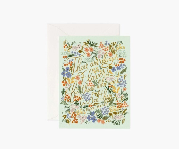 Card Matisse Quote There Are Always Flowers