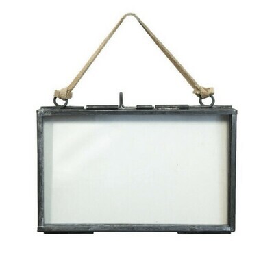 Horizontal Hanging 6x8 Hanging Picture Frame With Zinc Finish