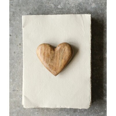 Hand Carved Heart 4-1/4&quot; X 4&quot;