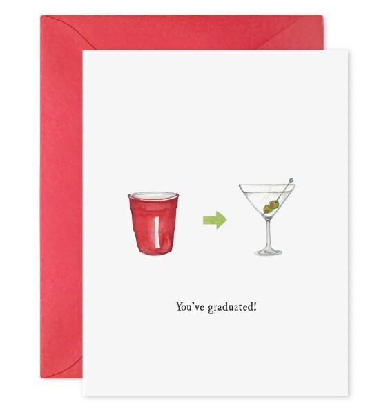 Card You&#39;ve Graduated Martini