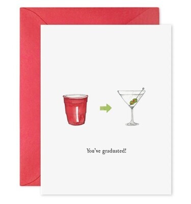 Card You've Graduated Martini