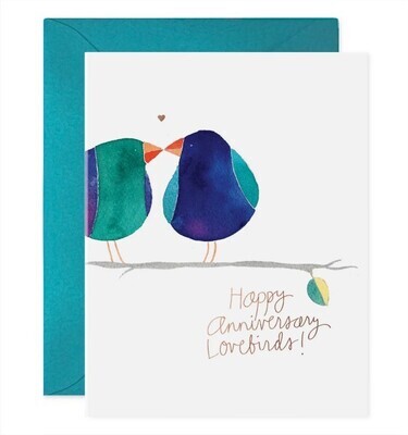 Card Lovebirds Anniversary