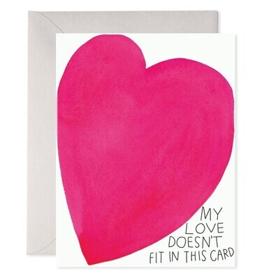 Card My Love Doesn't Fit Squeezed Heart