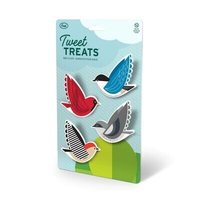 4 Bag Clips Birds Tweet Treats