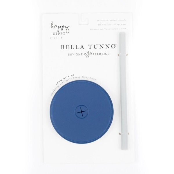 Happy Sippy Lid/Straw Navy