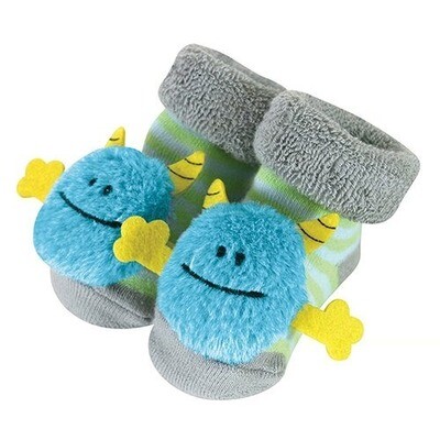 Rattle Socks Monster Blue