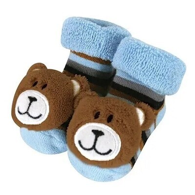 Rattle Socks Bear Blue