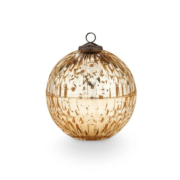 Illume Candle Winter White Mercury Ornament Gold