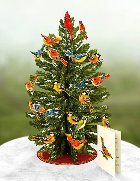 Fresh Cut Paper Winter Tree Pop Up Festive Card