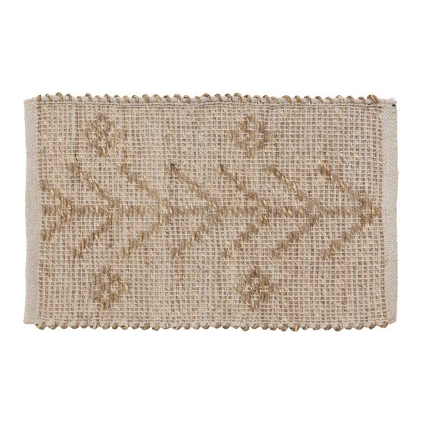 Woven Seagrass And Cotton Placemat In Natural