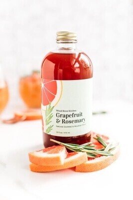Wood Stove Kitchen Grapefruit & Rosemary Natural Cocktail/Mocktail Mixer