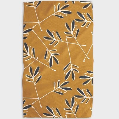 Charolette Yellow Geometry Kitchen Tea Towel - Browns Kitchen