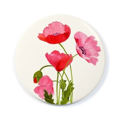 Felix Doolittle Pink Poppies Pocket Mirror