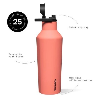 Corkcicle Sport Canteen Neon Lights Coral 20oz