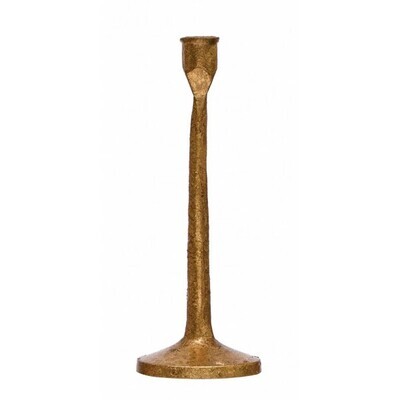 Cast Iron Taper Holder With Gold Finish Final Sale