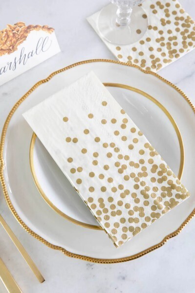 Guest Napkins Gold Confetti