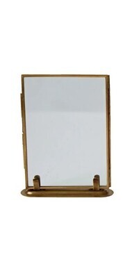 Brass And Glass Horizontal Standing Photo Frame 7x5