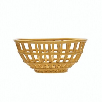 Stoneware Basket Round 10-1/4"