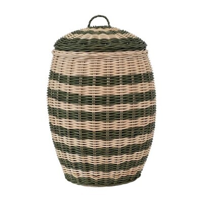 Rattan Basket With Lid Round 10" X 13" High Final Sale