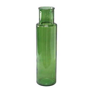 Recycled Valencia Glass Vase Dark Green 6&quot; X 21&quot;