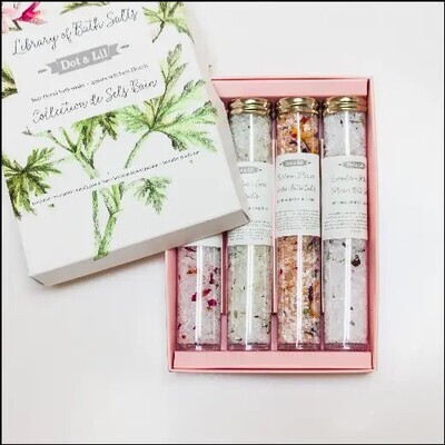 Dot & Lil Library Of Bath Salts Gift Set Of 4