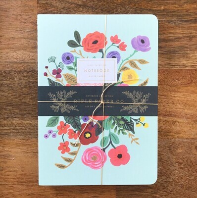 Rifle Paper Co. Notebooks Assorted Set Of 3 Garden Party