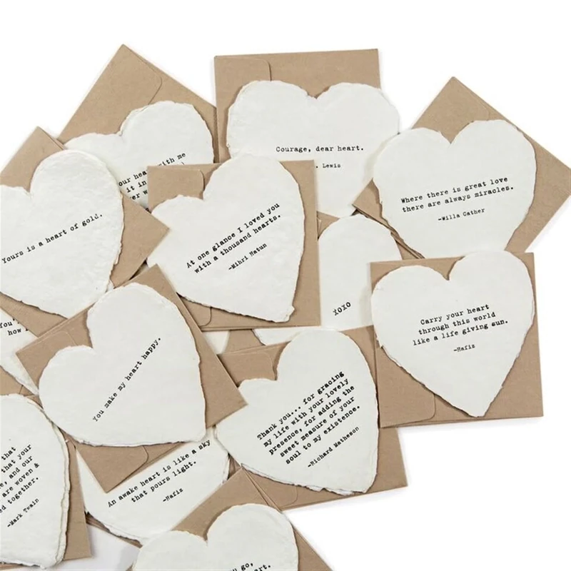 Handmade Heart Shaped Card With Envelope