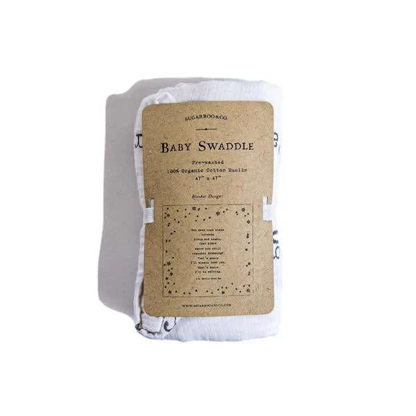 You Know That Place Between Sleep And Awake (Peter Pan) Swaddle Blanket 100% Organic Cotton Muslin