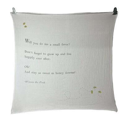 Will You Do Me A Small Favor? (Pooh) Swaddle Blanket 100% Organic Cotton Muslin
