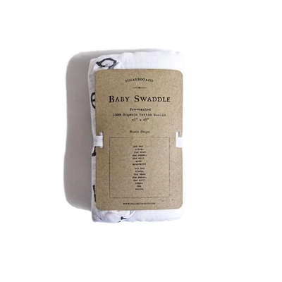 Let Her Sleep Swaddle Blanket 100% Organic Cotton Muslin