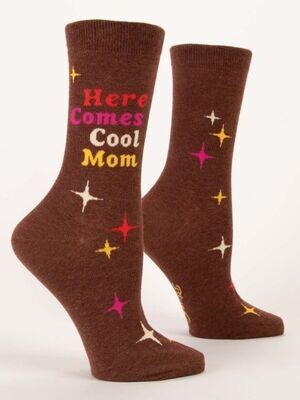 Women's Crew Socks Here Comes Cool Mom