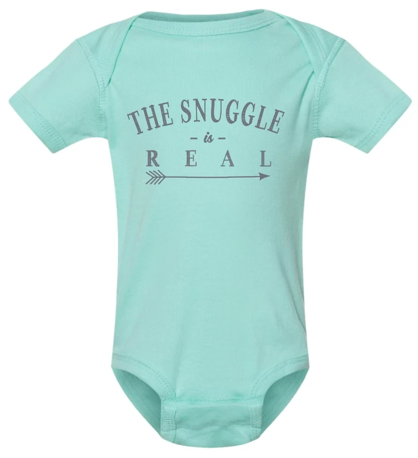 The Snuggle Is Real Aqua Baby Onesie Newborn