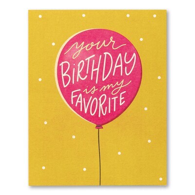 Card Your Birthday Is My Favorite