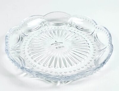Scalloped Rim Clear Plate 7"