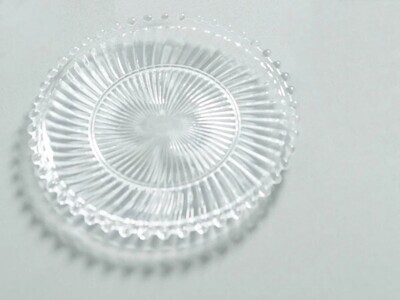 Dentelle Aurora Clear Glass Plate 7 3/4"