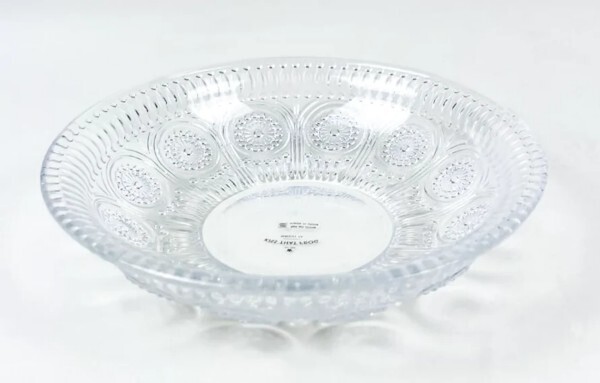 Ribbed Rim Clear Bowl 7&quot;