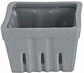 Berry Bowl 4" SQ Stoneware Gray