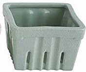 Berry Bowl 4" SQ. Stoneware Green