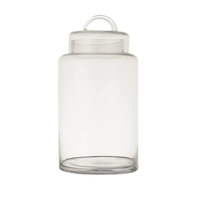 Glass Container With Glass Lid Large 6-3/4&quot; R X 12-3/4&quot; H