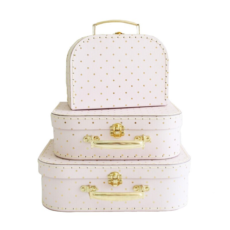 Kids Carry Case Pink Gold Small