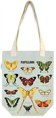 Vintage Tote Bag Butterflies