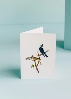 Card Blue Birds Blank